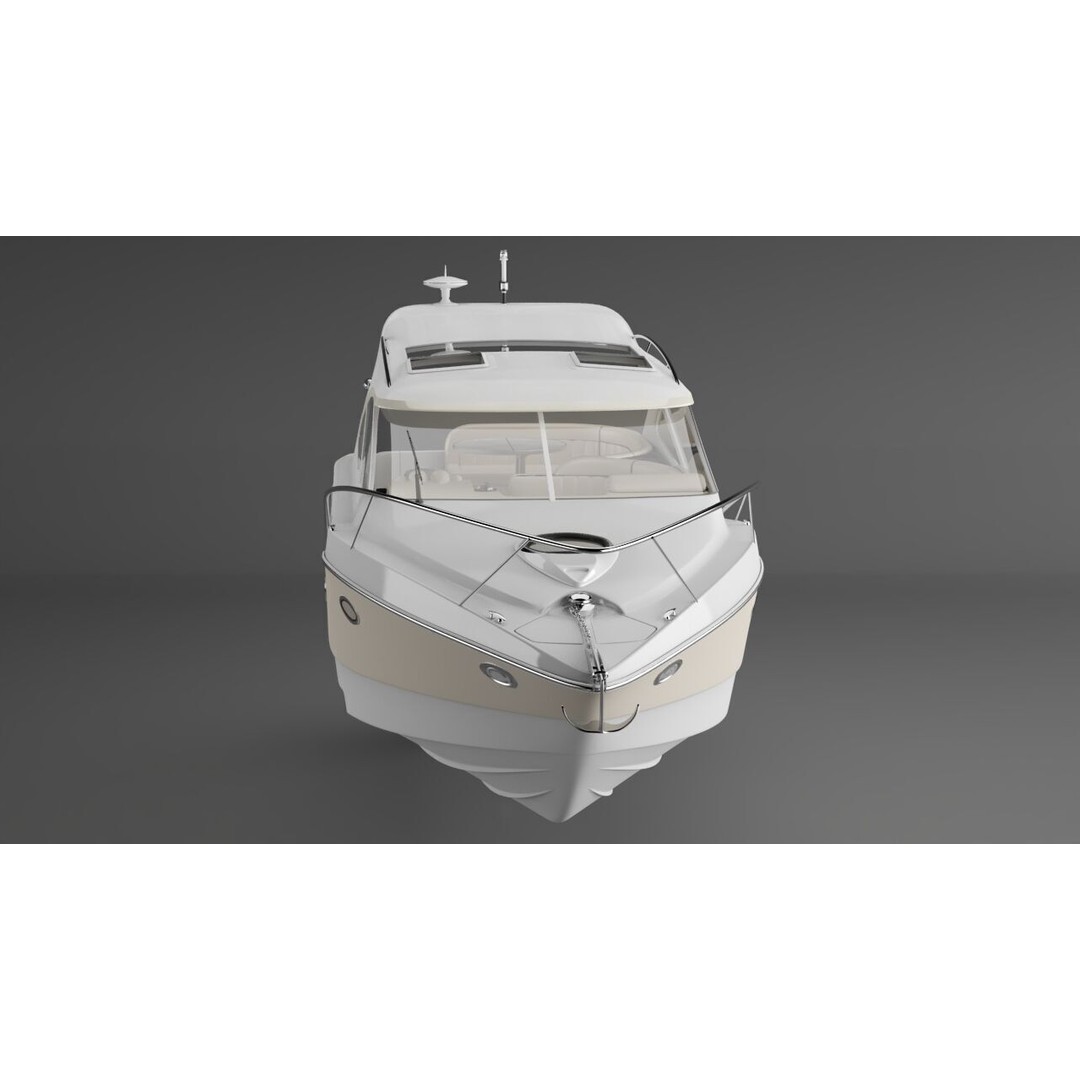 Seaboat 24ft Hardtop 3D Model – Classic Boat Scene, Corona Renderer - View 8