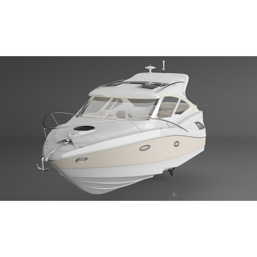 Seaboat 24ft Hardtop 3D Model – Classic Boat Scene, Corona Renderer - View 9