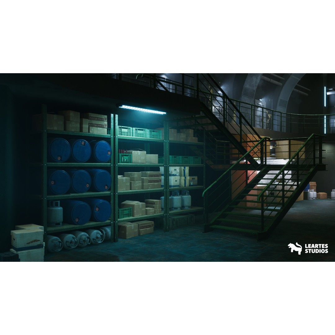 Cold War Underground Bunker 3D Model – Low Poly Game Asset, FBX, PBR - View 11