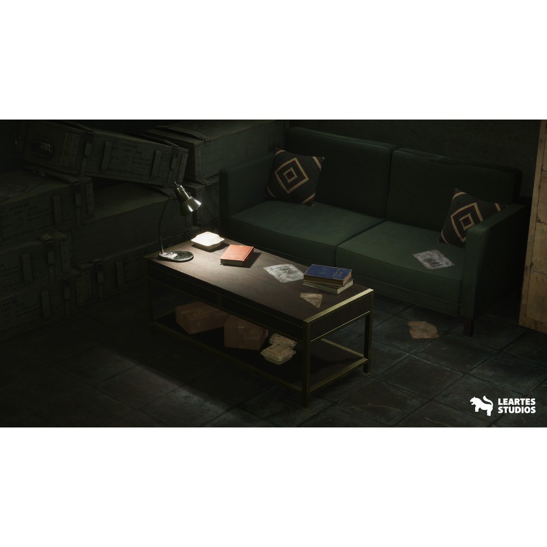 Cold War Underground Bunker 3D Model – Low Poly Game Asset, FBX, PBR - View 16