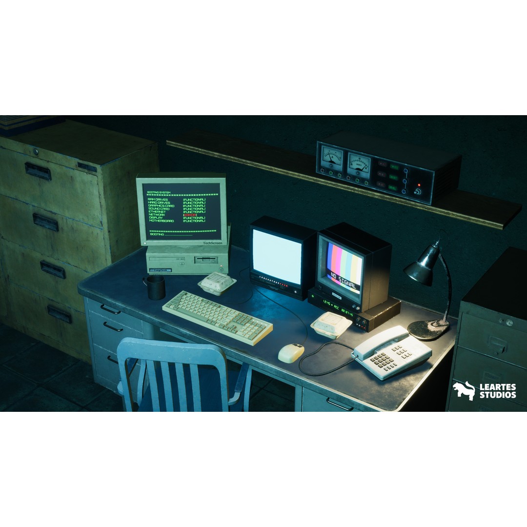 Cold War Underground Bunker 3D Model – Low Poly Game Asset, FBX, PBR - View 18