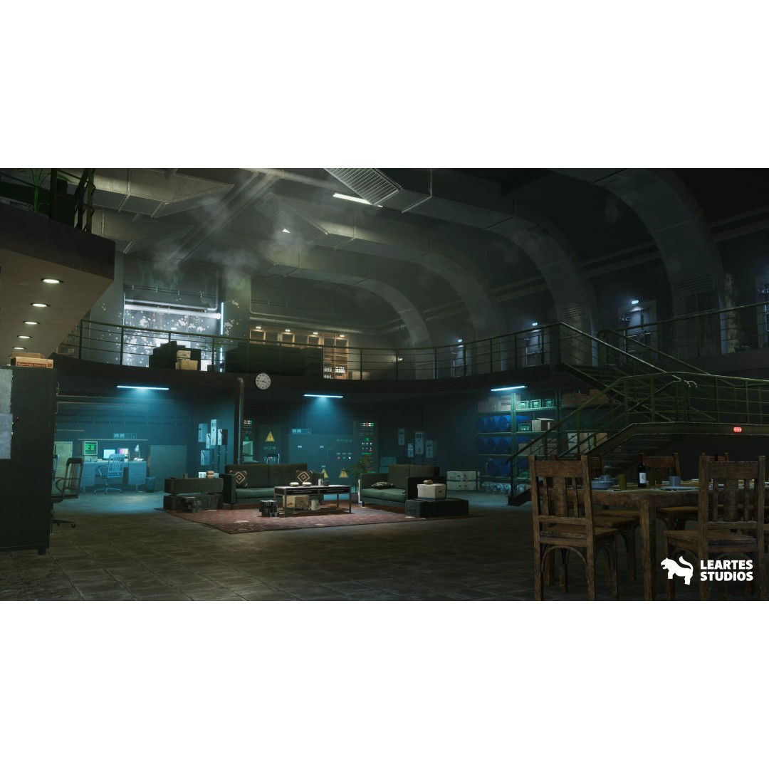 Cold War Underground Bunker 3D Model – Low Poly Game Asset, FBX, PBR - View 2