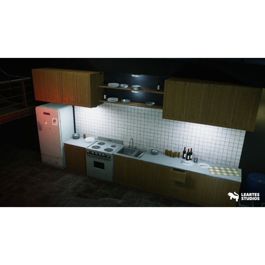 Cold War Underground Bunker 3D Model – Low Poly Game Asset, FBX, PBR - View 6