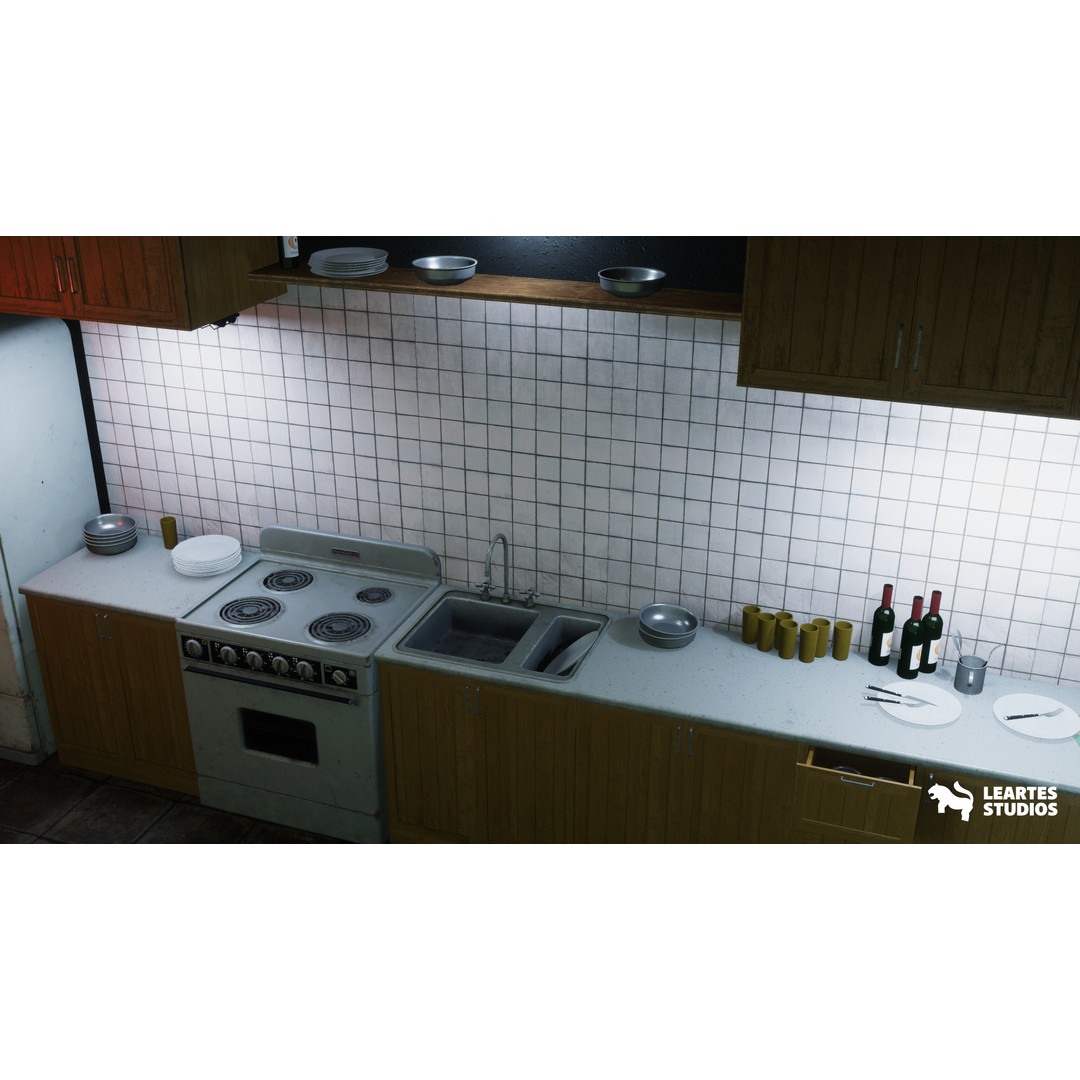 Cold War Underground Bunker 3D Model – Low Poly Game Asset, FBX, PBR - View 7