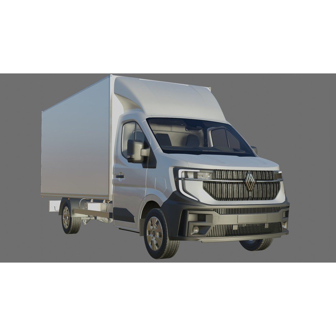 Renault Master Box Truck 2024 3D Model – Detailed Interior & Exterior, FBX/OBJ - View 29