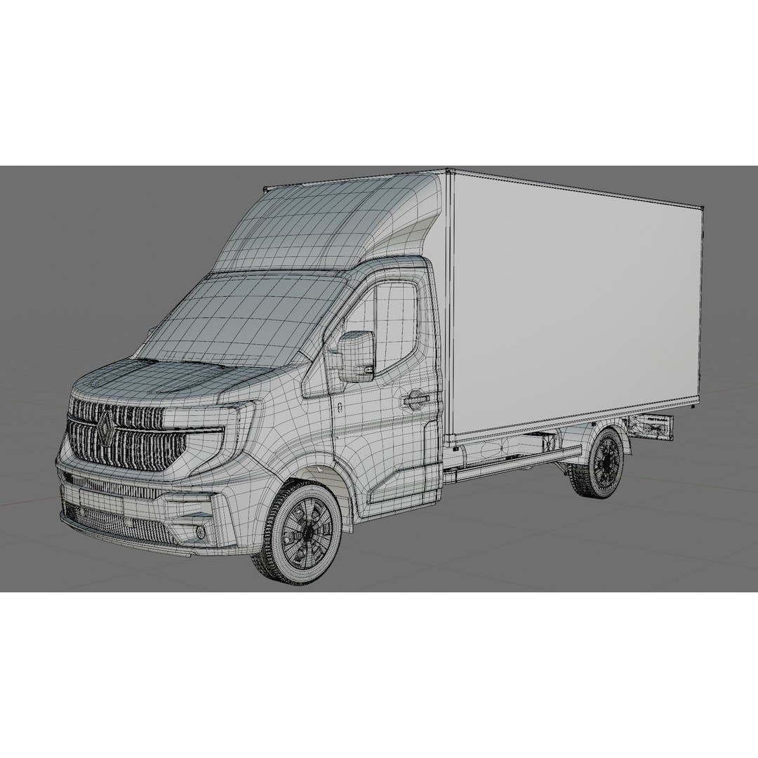 Renault Master Box Truck 2024 3D Model – Detailed Interior & Exterior, FBX/OBJ - View 36