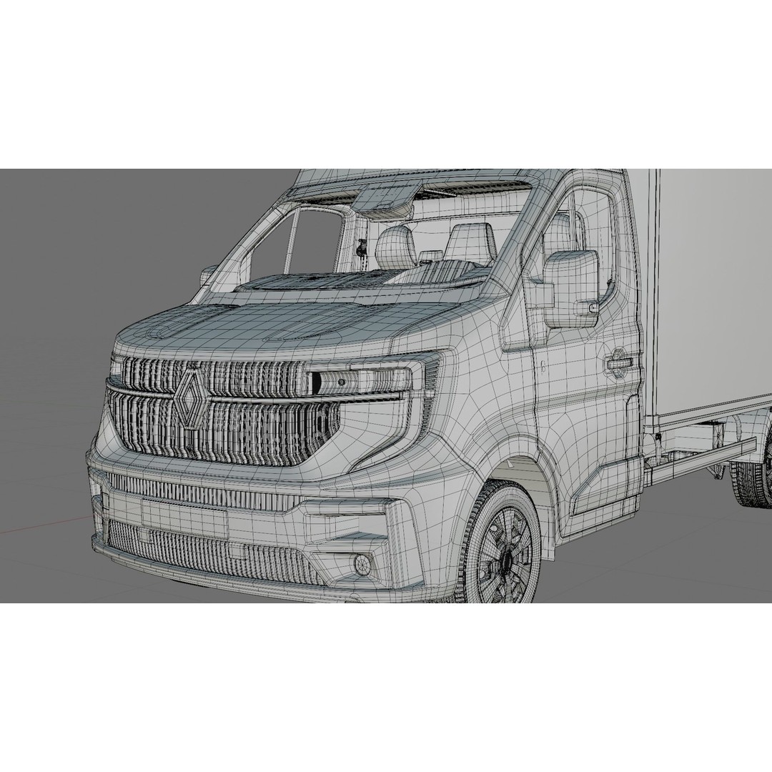 Renault Master Box Truck 2024 3D Model – Detailed Interior & Exterior, FBX/OBJ - View 38