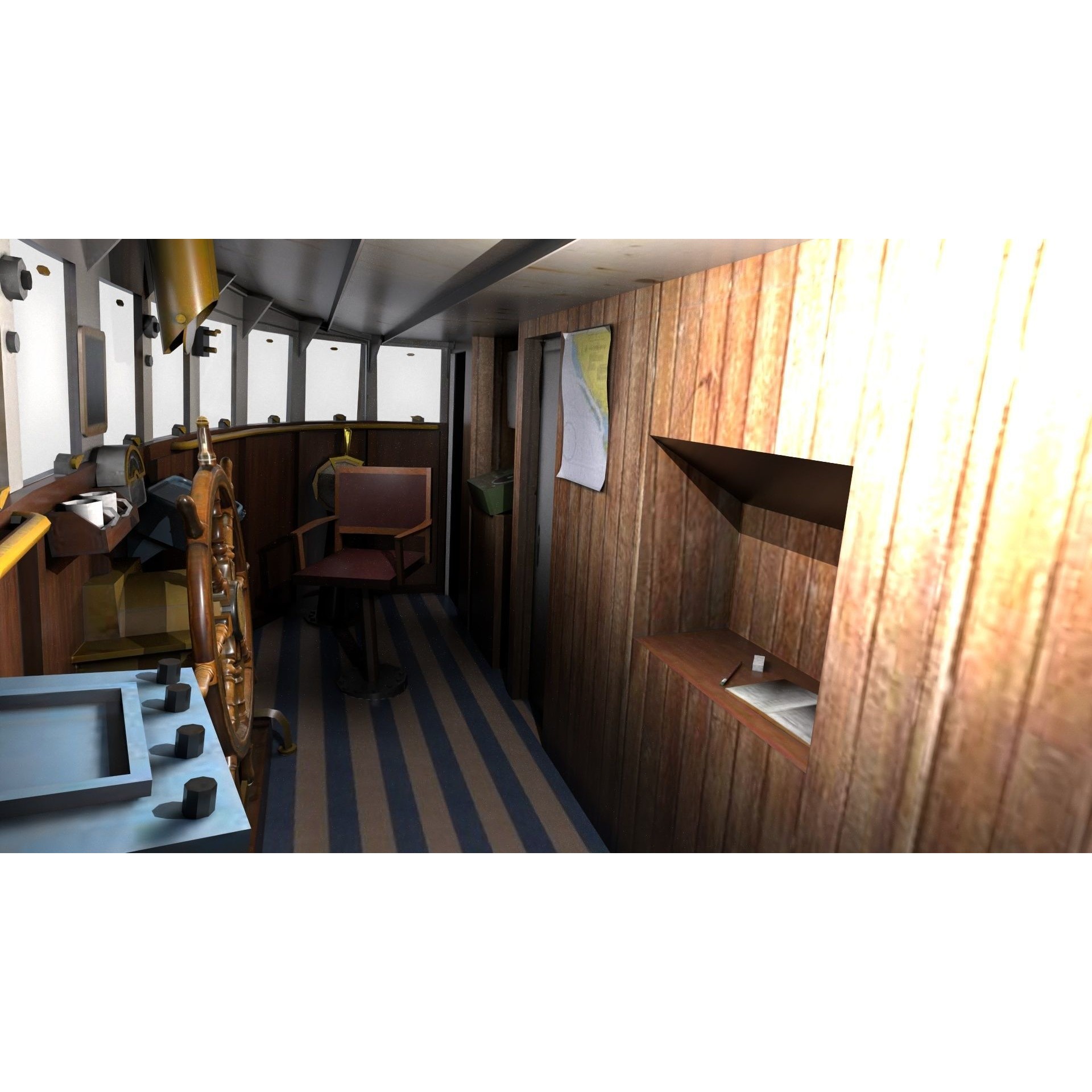 North Sea Diesel Trawler - Low-Poly Game-Ready 3D Model - View 14