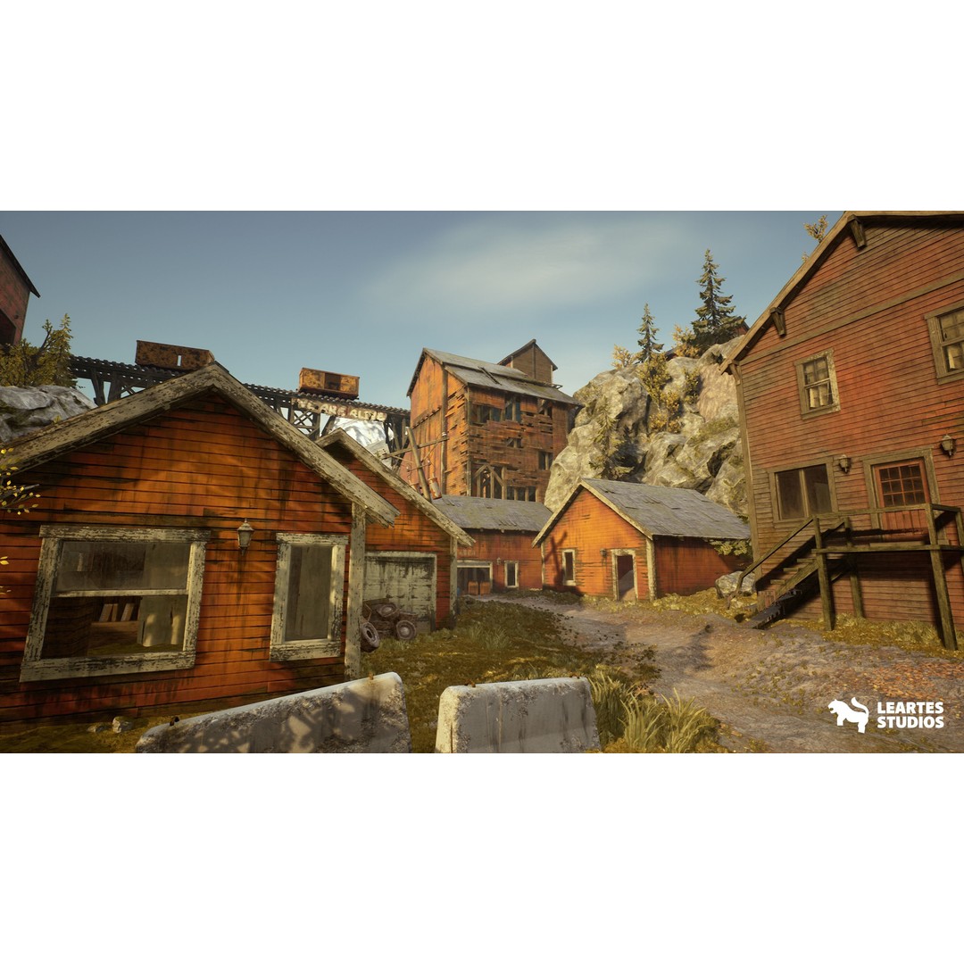 Old Workers Village 3D Model – Low Poly Game Ready Environment, FBX - View 10
