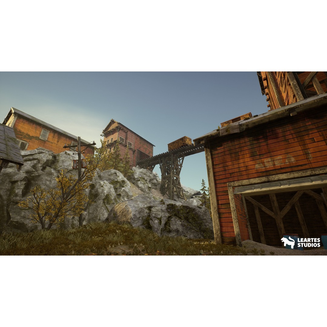 Old Workers Village 3D Model – Low Poly Game Ready Environment, FBX - View 11