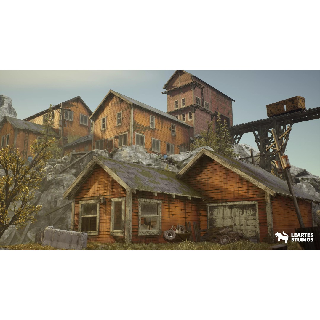 Old Workers Village 3D Model – Low Poly Game Ready Environment, FBX - View 2