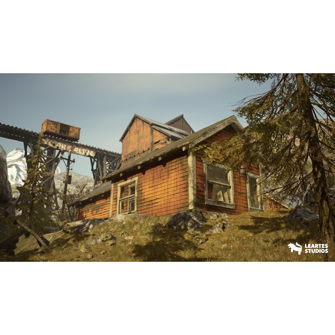 Old Workers Village 3D Model – Low Poly Game Ready Environment, FBX - View 3
