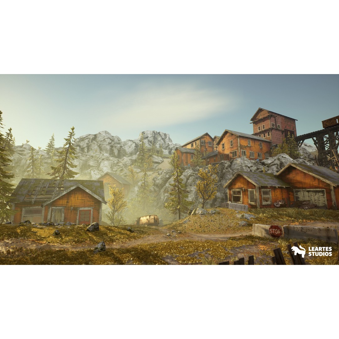 Old Workers Village 3D Model – Low Poly Game Ready Environment, FBX - View 6