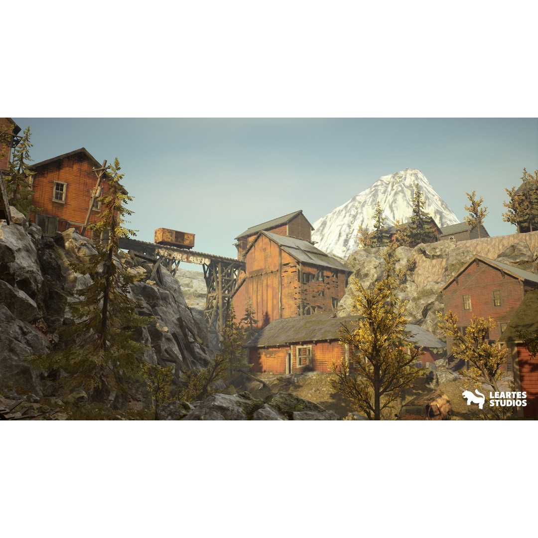 Old Workers Village 3D Model – Low Poly Game Ready Environment, FBX - View 9