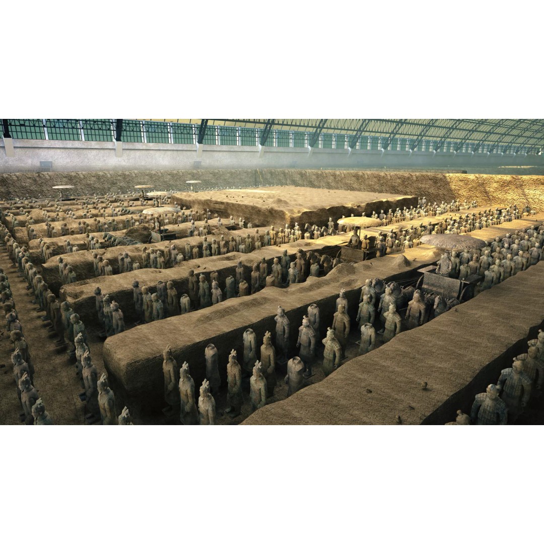Terracotta Army 3D Model – Historic Sculpture, FBX, Game-Ready - View 2