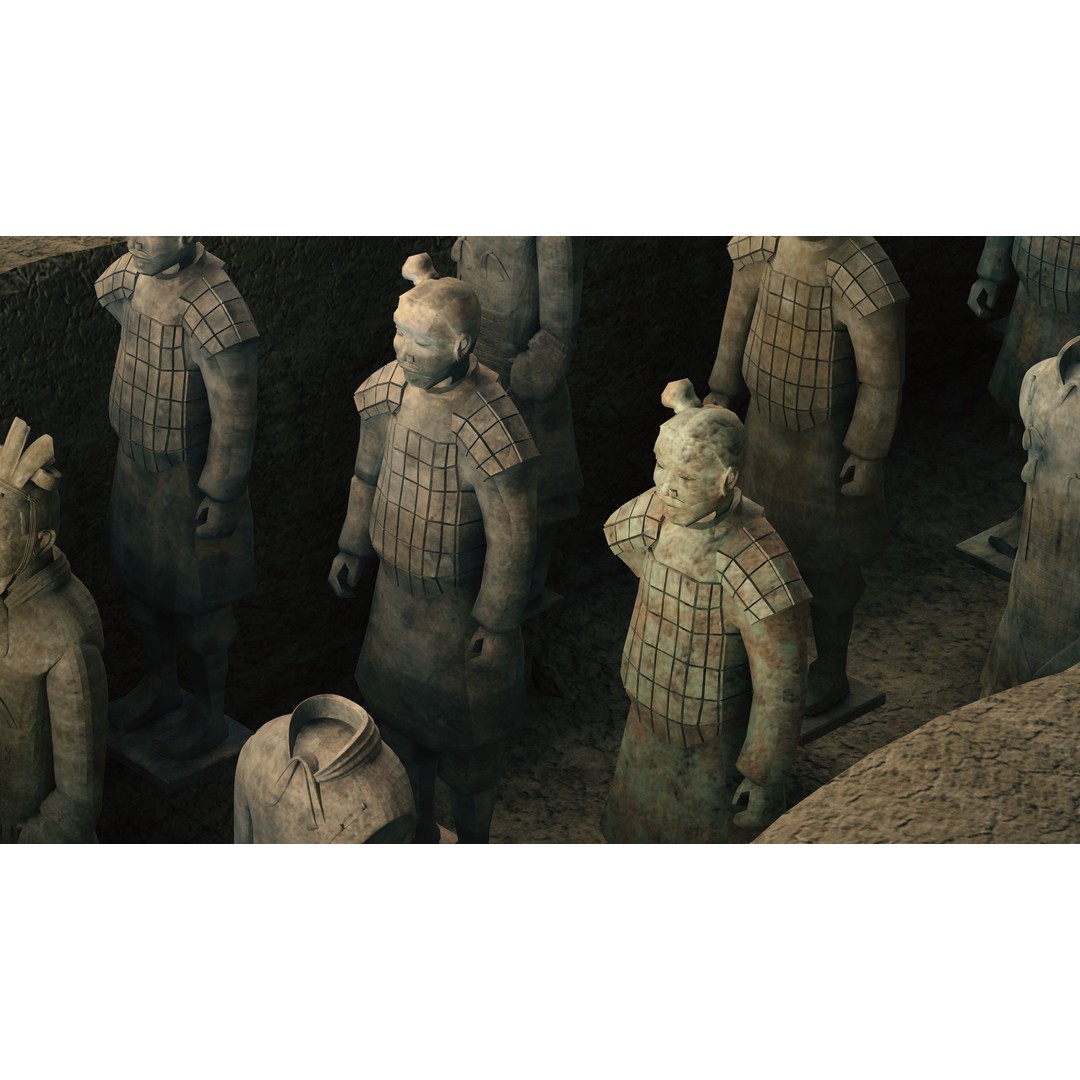 Terracotta Army 3D Model – Historic Sculpture, FBX, Game-Ready - View 8