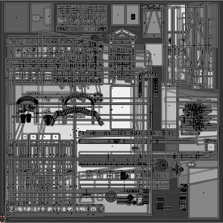 Parisian Corner Building 3D Model – Low Poly Game Ready, FBX