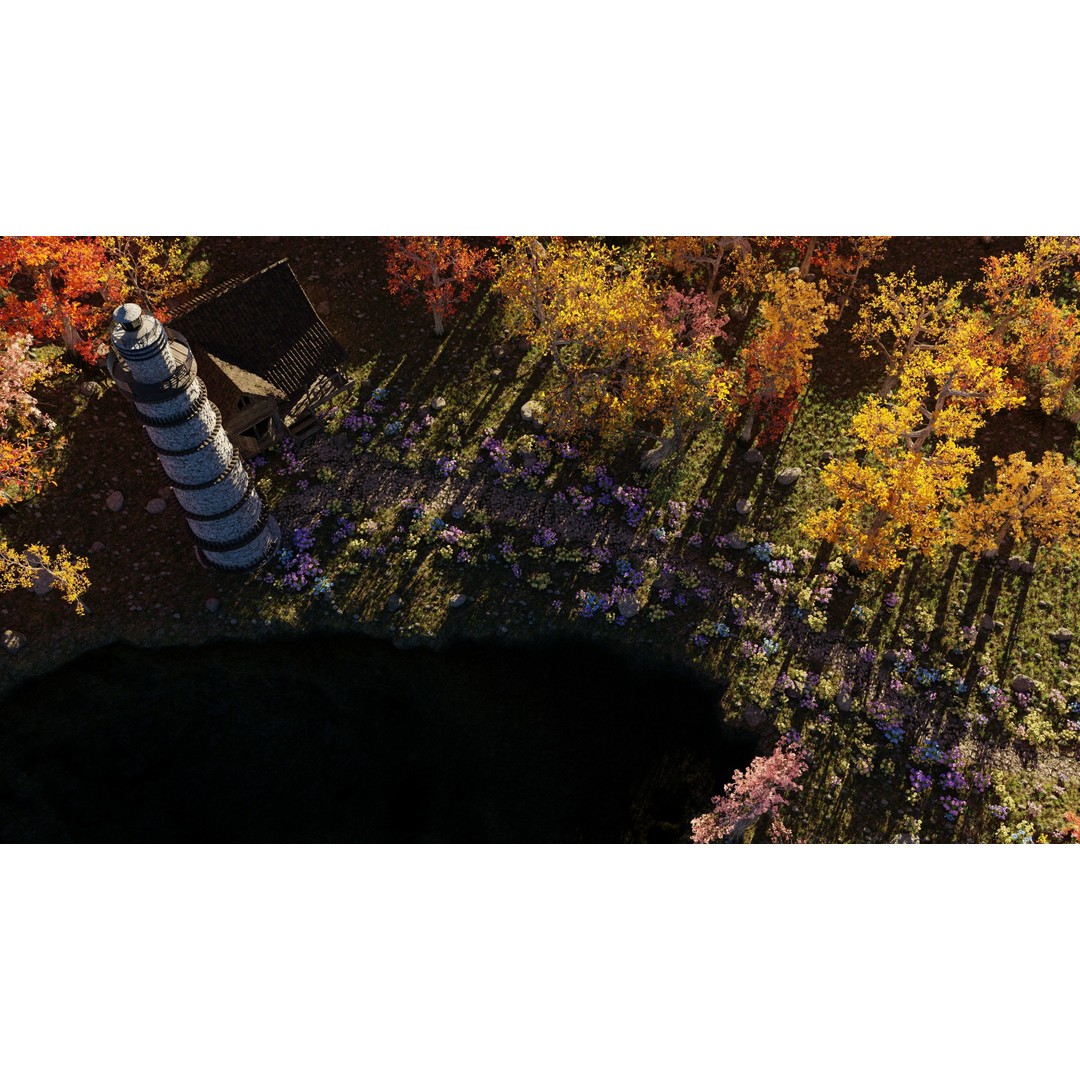 Tower Scene 3D Model – High Poly Landscape Asset for Blender - View 17