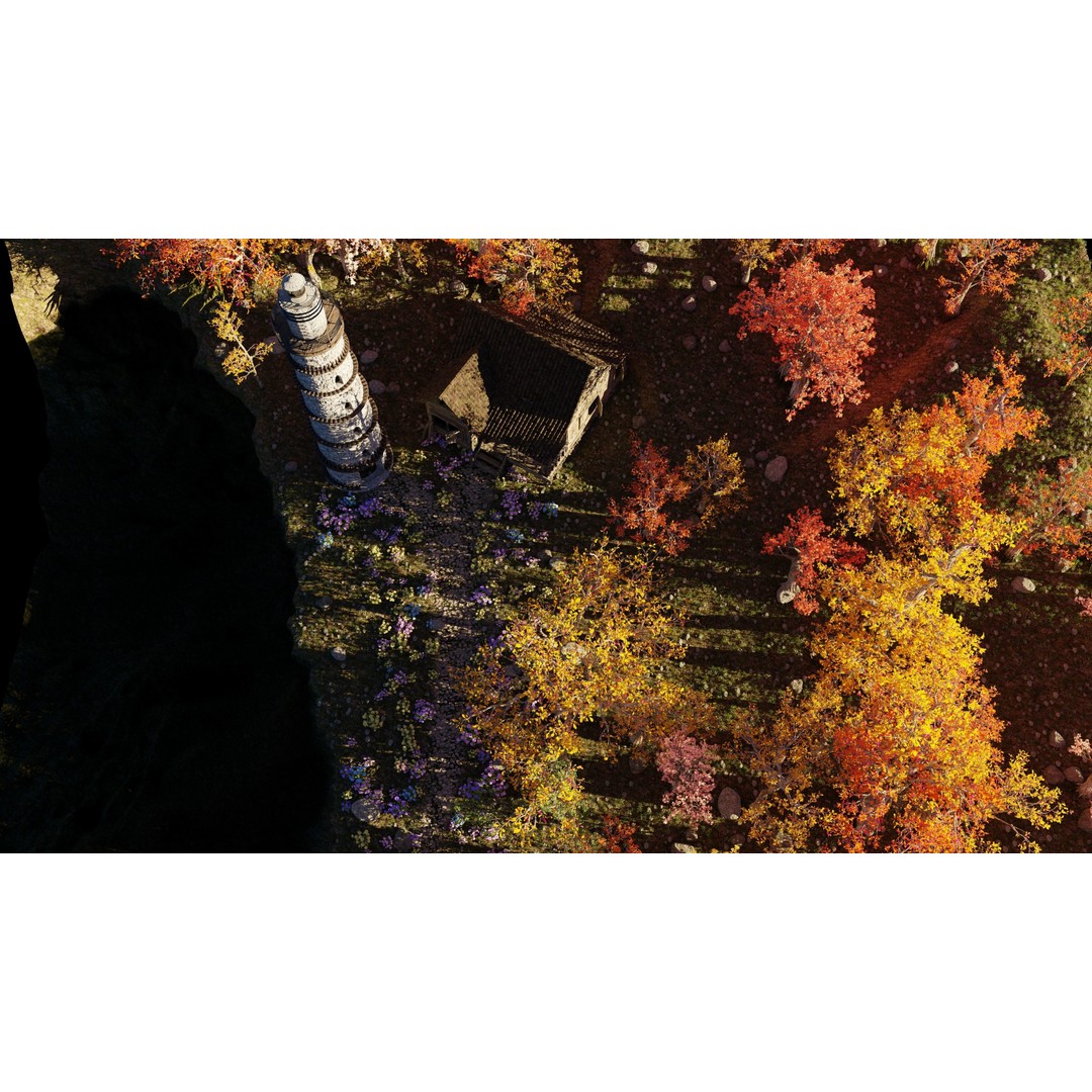 Tower Scene 3D Model – High Poly Landscape Asset for Blender - View 18