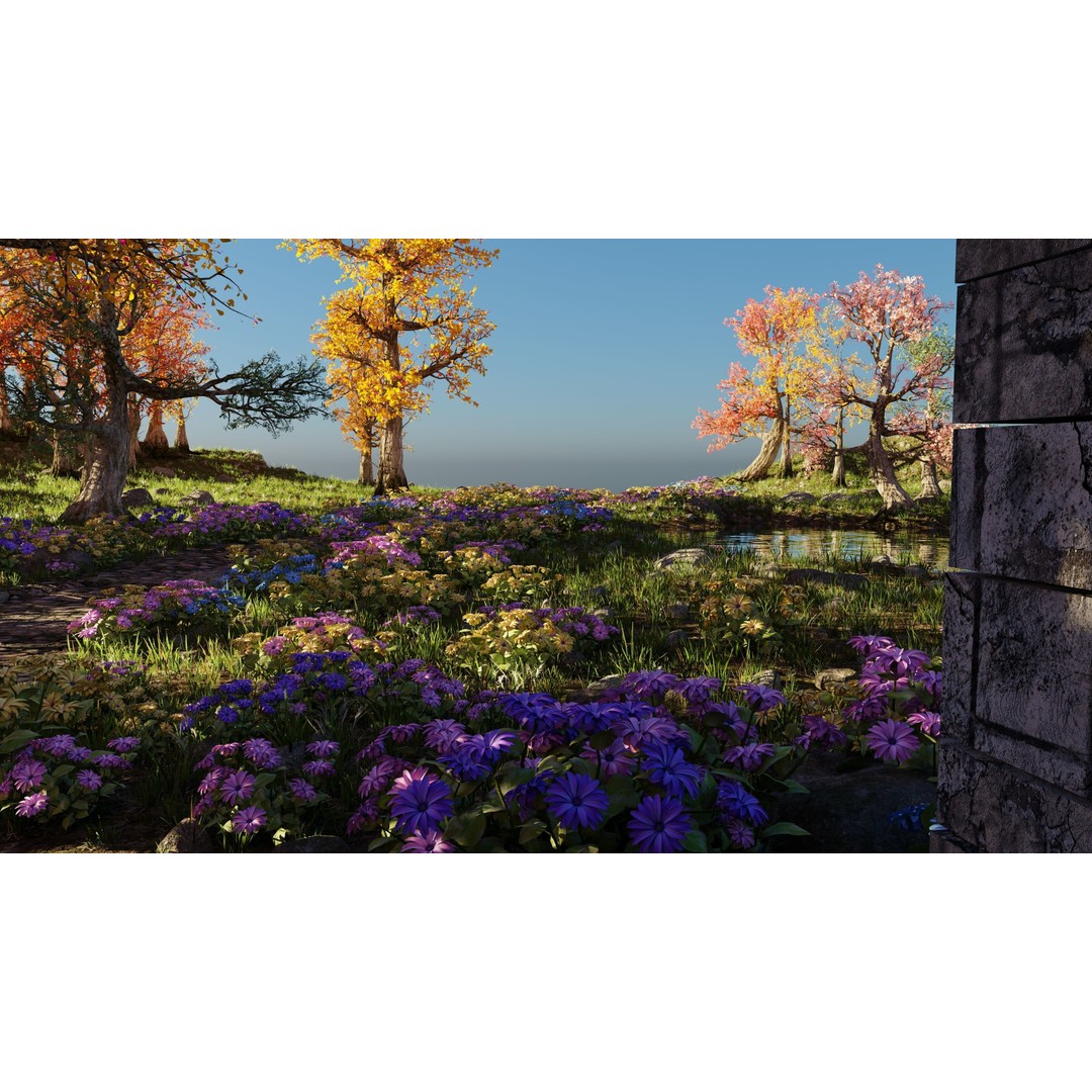 Tower Scene 3D Model – High Poly Landscape Asset for Blender - View 20