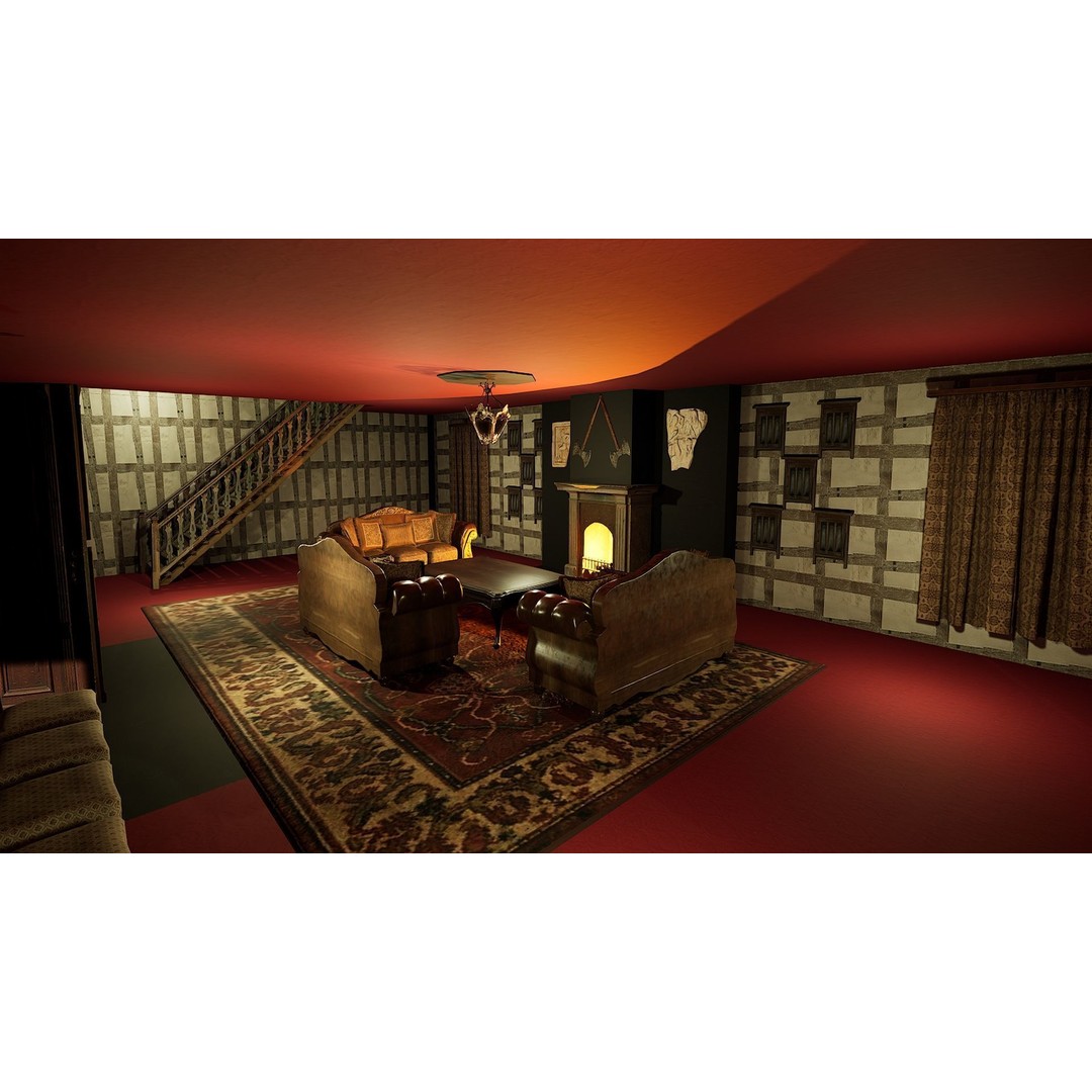Three Storey House 3D Model – Fantasy Architectural Design, Game Ready - View 13