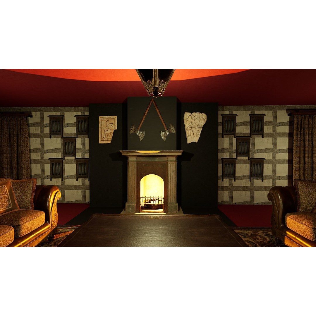 Three Storey House 3D Model – Fantasy Architectural Design, Game Ready - View 14