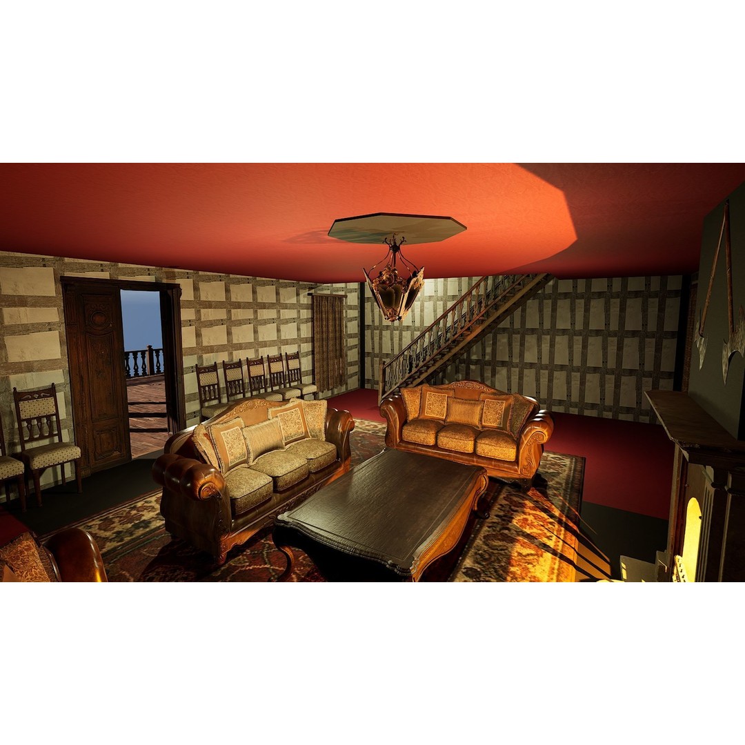 Three Storey House 3D Model – Fantasy Architectural Design, Game Ready - View 15