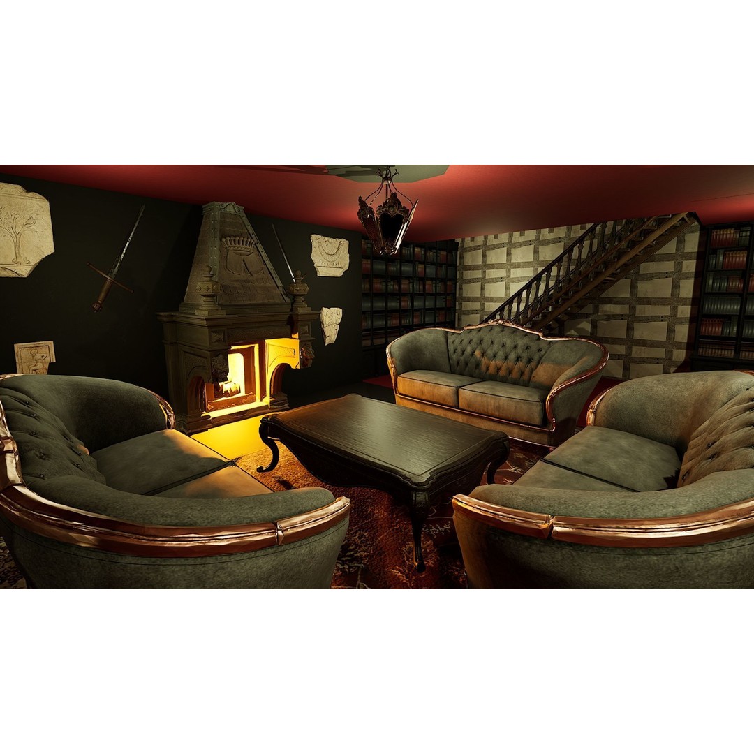 Three Storey House 3D Model – Fantasy Architectural Design, Game Ready - View 21