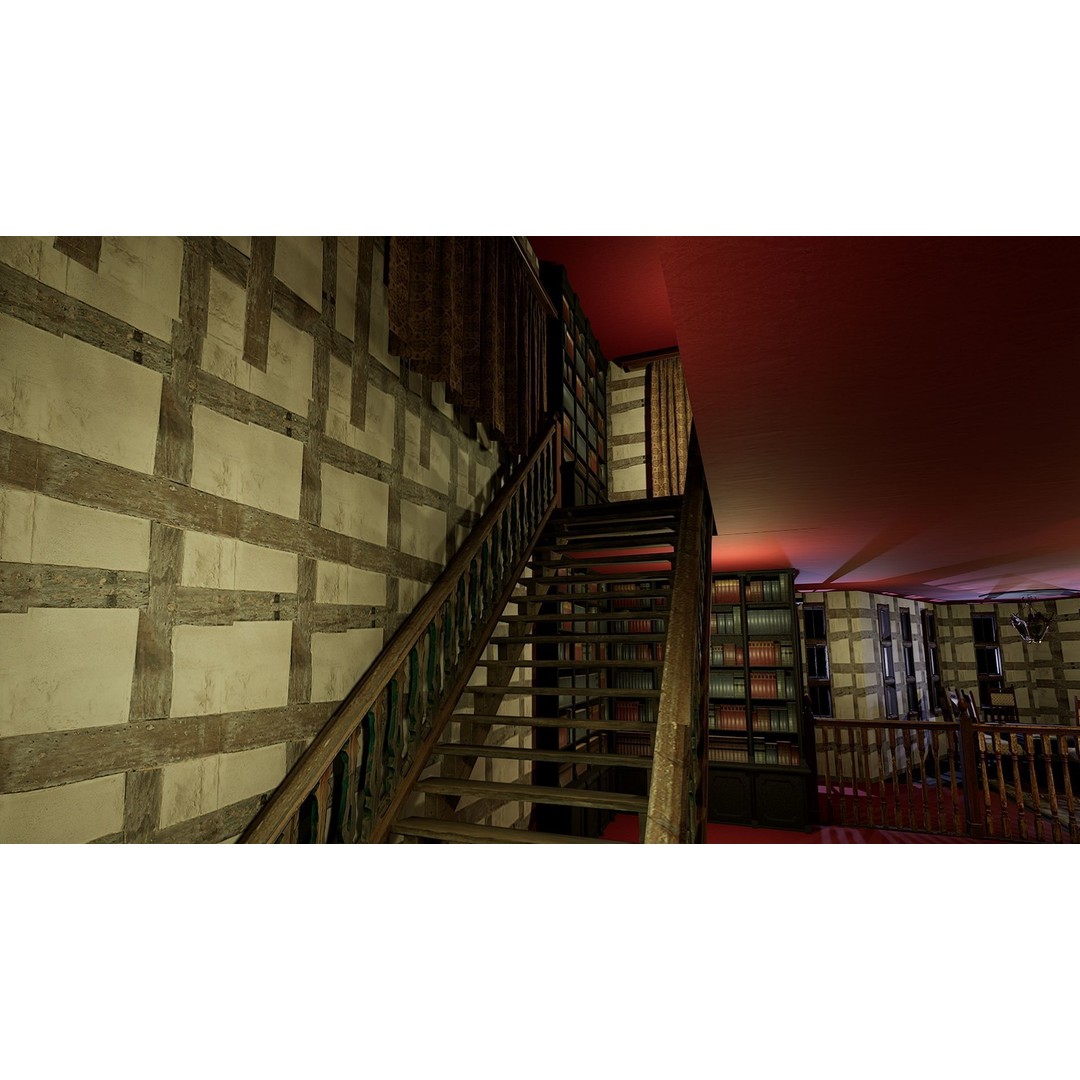 Three Storey House 3D Model – Fantasy Architectural Design, Game Ready - View 26
