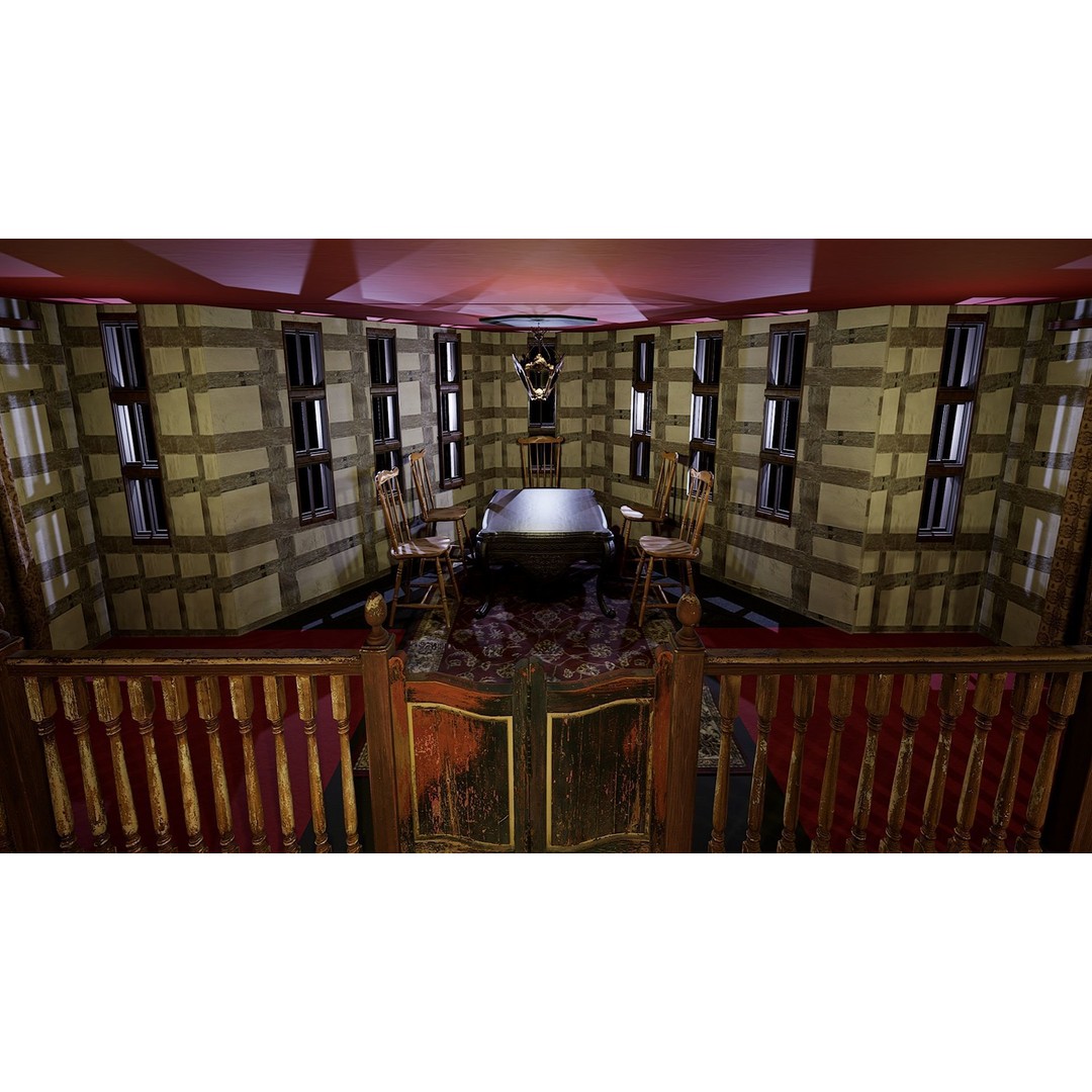 Three Storey House 3D Model – Fantasy Architectural Design, Game Ready - View 30