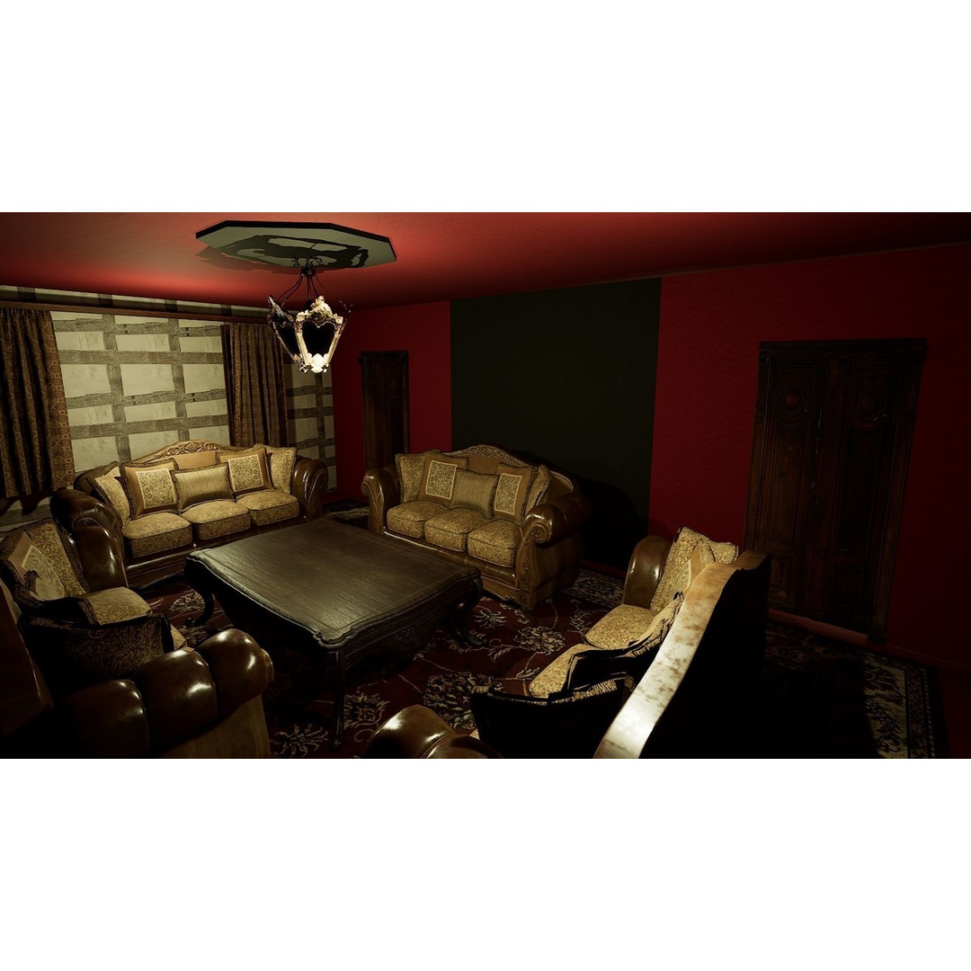 Three Storey House 3D Model – Fantasy Architectural Design, Game Ready - View 36
