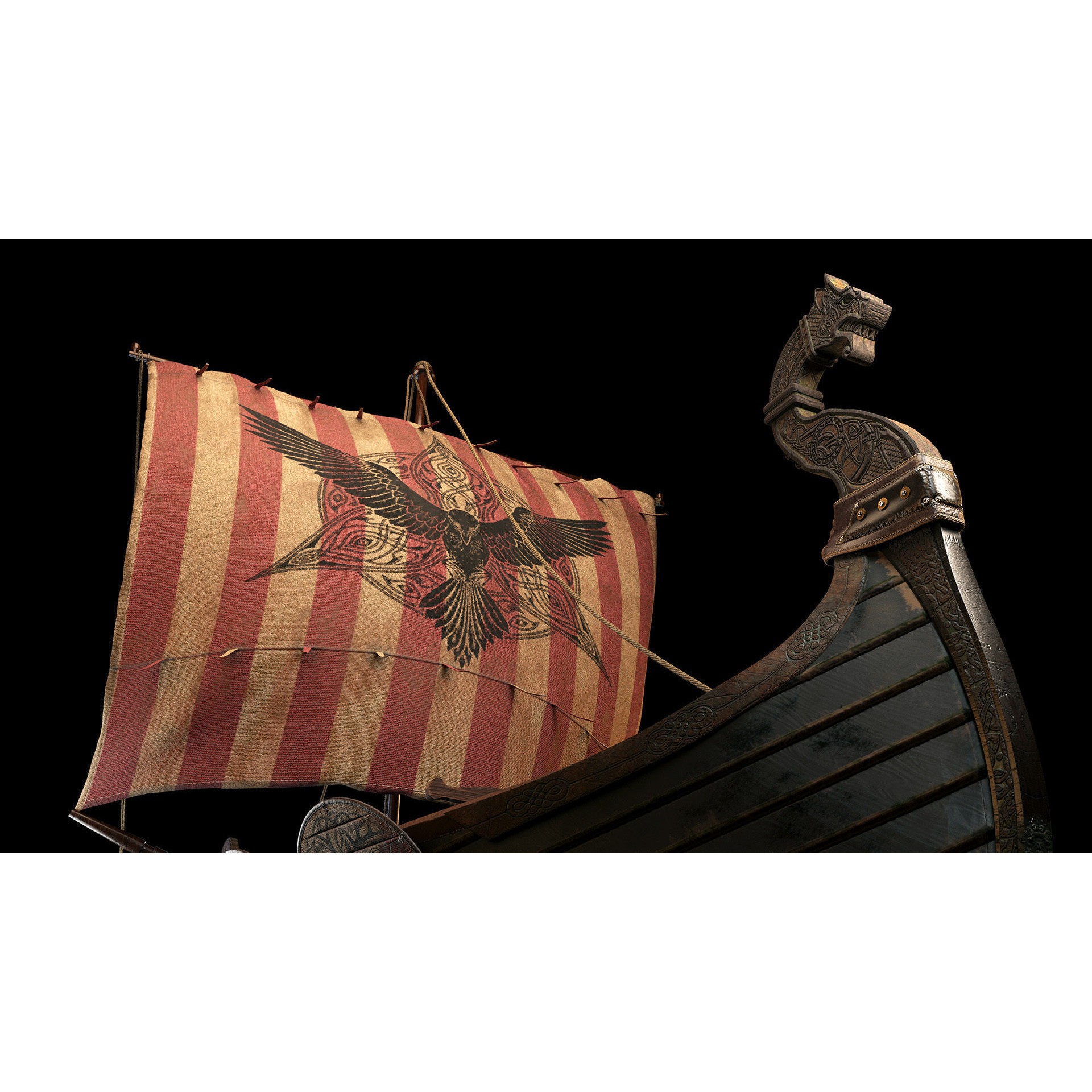 Viking Boat - Game-Ready 3D Model - View 4