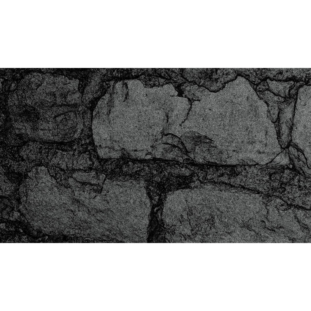 Jimen Stone Wall 3D Model – High Res Retainer Wall Asset, OBJ - View 10