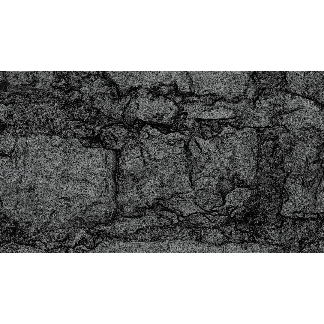 Jimen Stone Wall 3D Model – High Res Retainer Wall Asset, OBJ - View 16