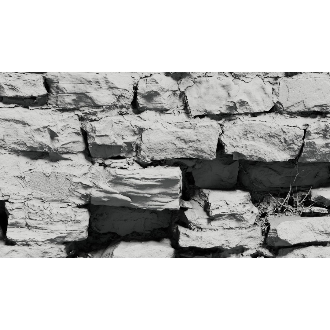 Jimen Stone Wall 3D Model – High Res Retainer Wall Asset, OBJ - View 17