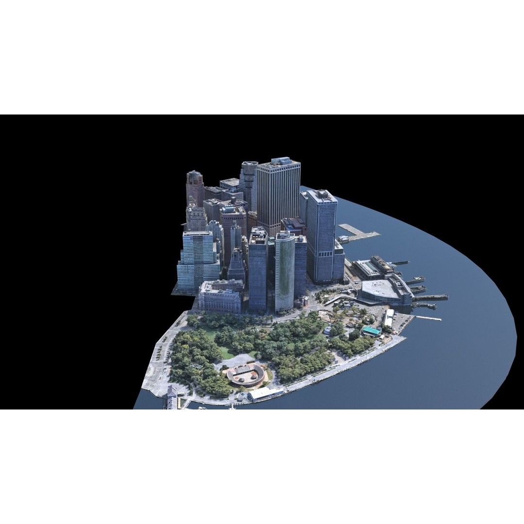 Lower Manhattan 3D Model – Low Poly Cityscape, FBX, OBJ - View 18