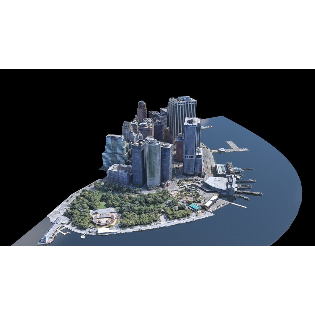 Lower Manhattan 3D Model – Low Poly Cityscape, FBX, OBJ - View 19