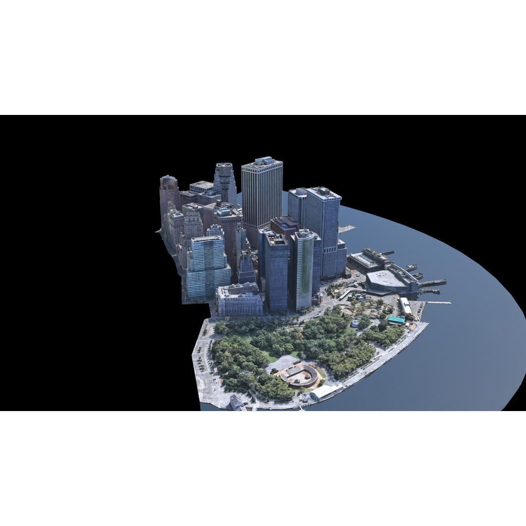 Lower Manhattan 3D Model – Low Poly Cityscape, FBX, OBJ - View 21