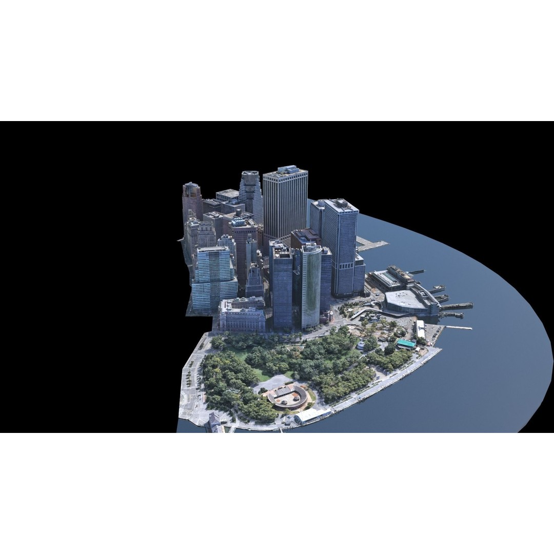 Lower Manhattan 3D Model – Low Poly Cityscape, FBX, OBJ - View 22