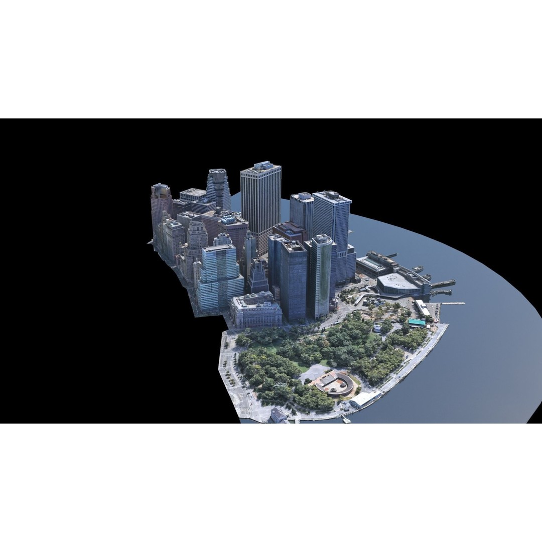 Lower Manhattan 3D Model – Low Poly Cityscape, FBX, OBJ - View 25