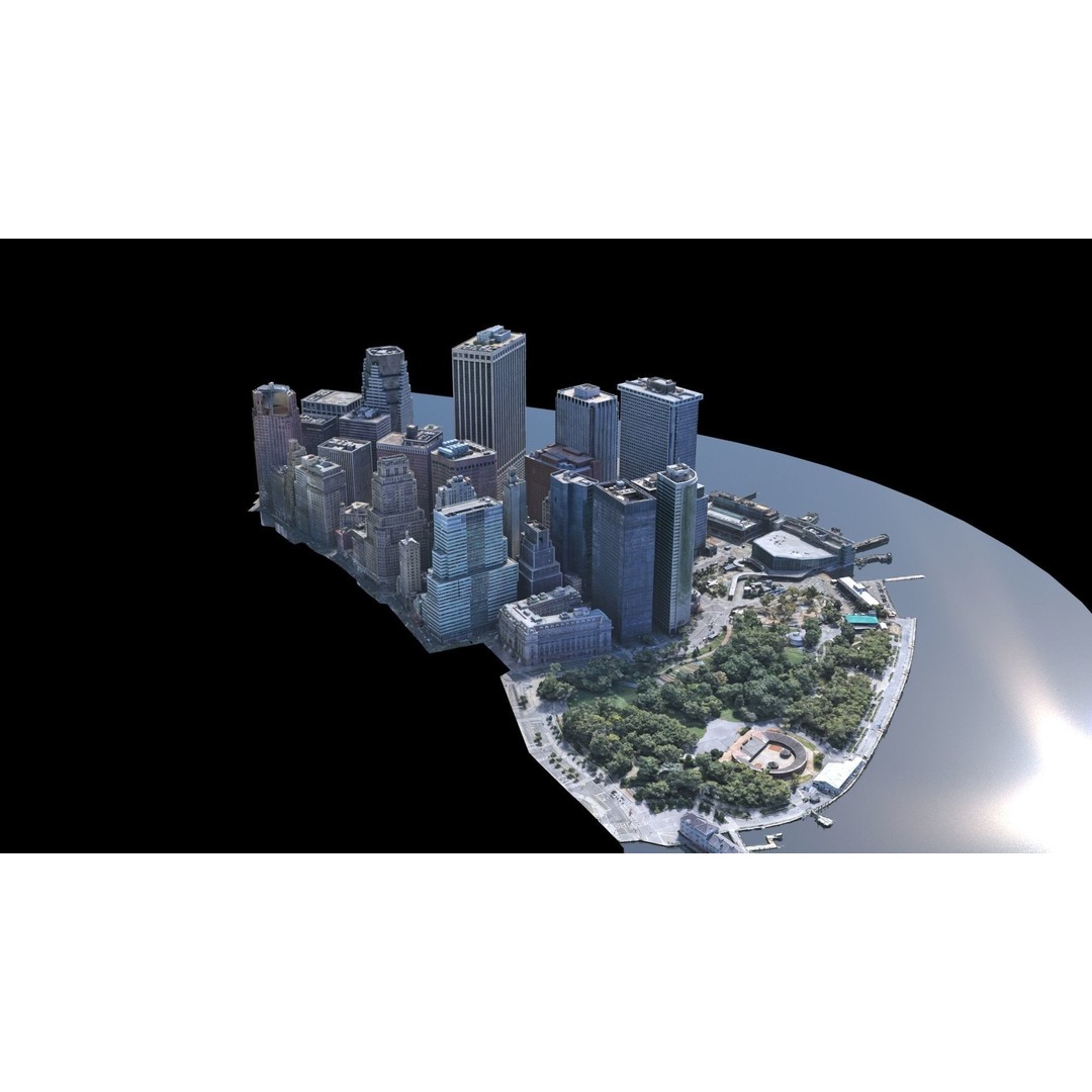 Lower Manhattan 3D Model – Low Poly Cityscape, FBX, OBJ - View 26