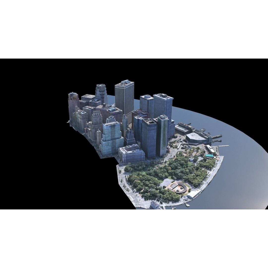 Lower Manhattan 3D Model – Low Poly Cityscape, FBX, OBJ - View 27