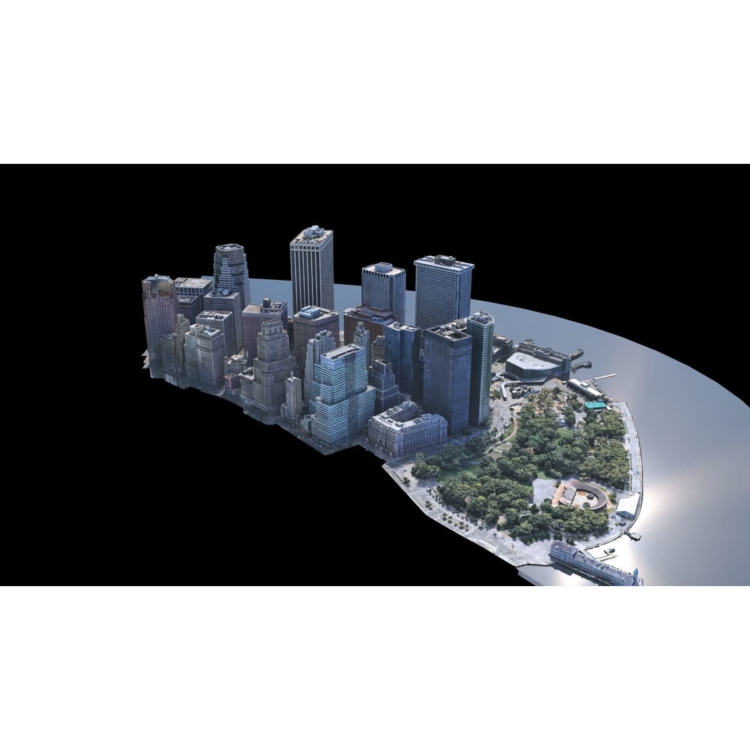 Lower Manhattan 3D Model – Low Poly Cityscape, FBX, OBJ - View 28