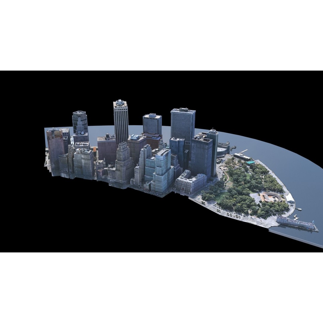 Lower Manhattan 3D Model – Low Poly Cityscape, FBX, OBJ - View 29