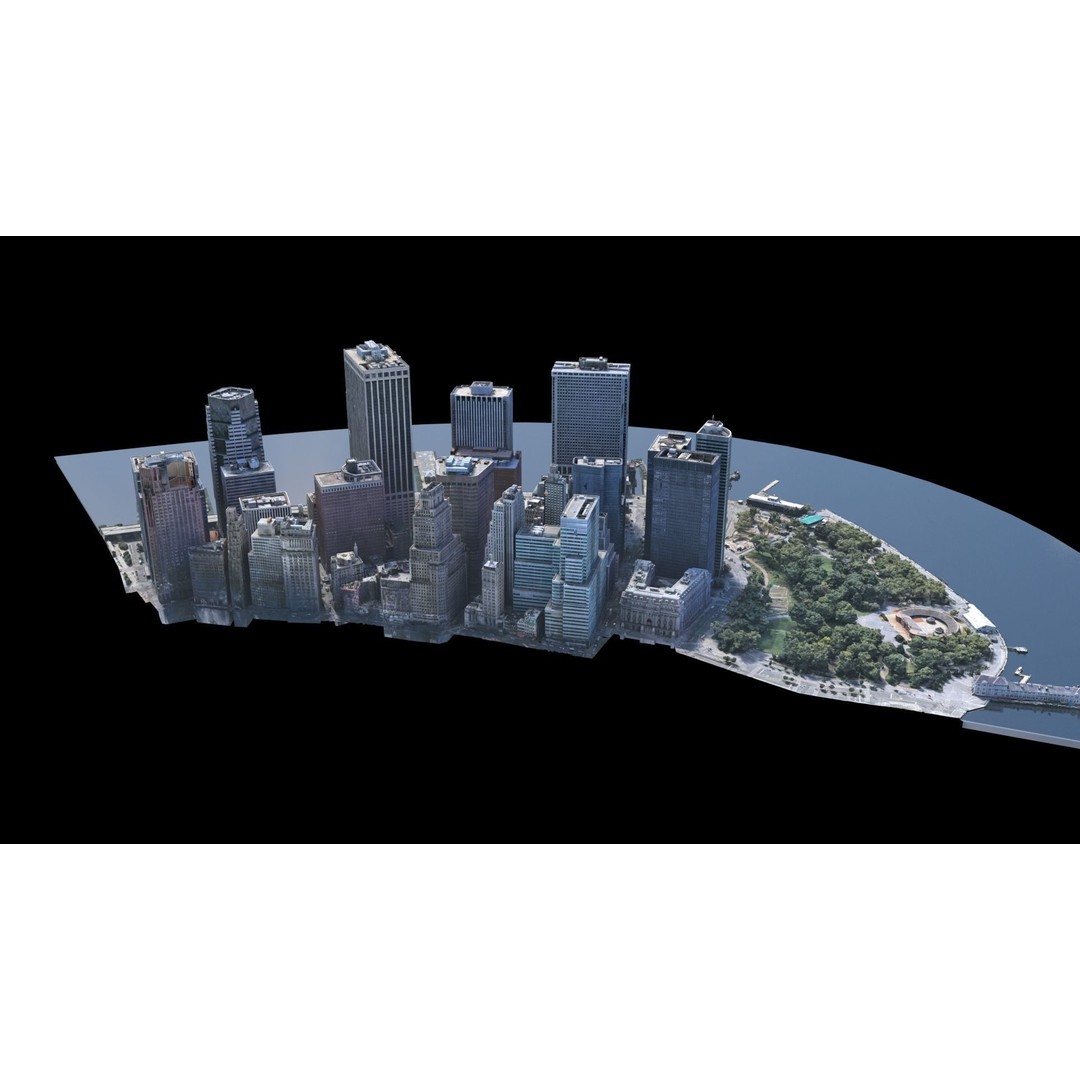 Lower Manhattan 3D Model – Low Poly Cityscape, FBX, OBJ - View 31