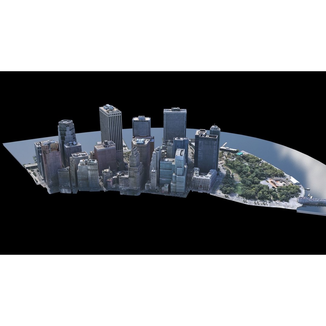 Lower Manhattan 3D Model – Low Poly Cityscape, FBX, OBJ - View 32