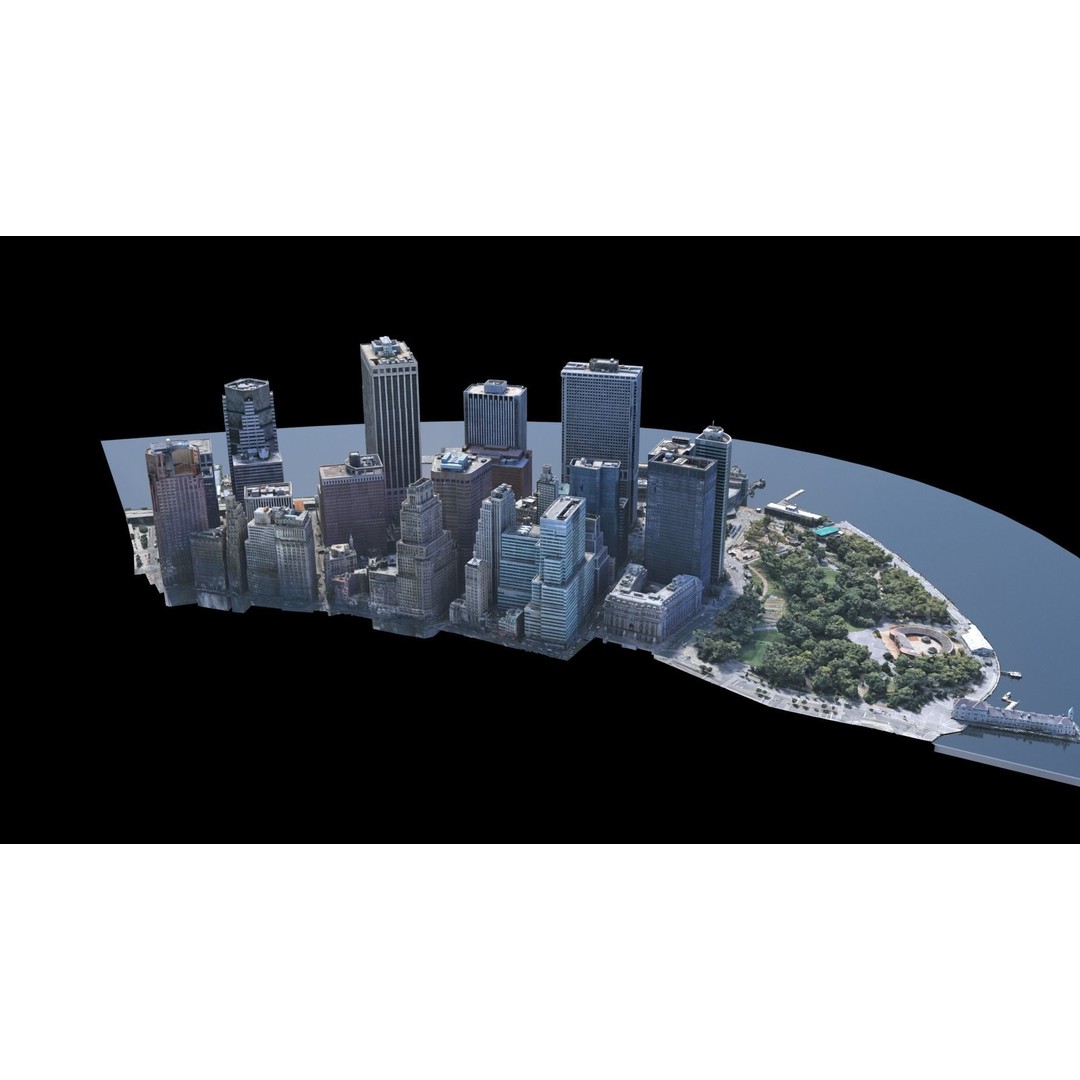 Lower Manhattan 3D Model – Low Poly Cityscape, FBX, OBJ - View 33