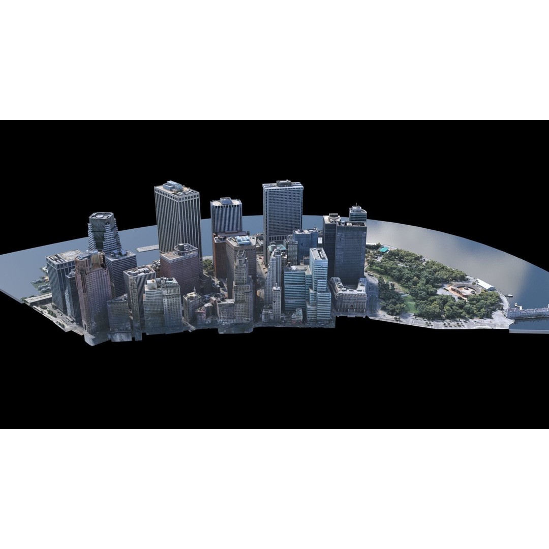 Lower Manhattan 3D Model – Low Poly Cityscape, FBX, OBJ - View 36