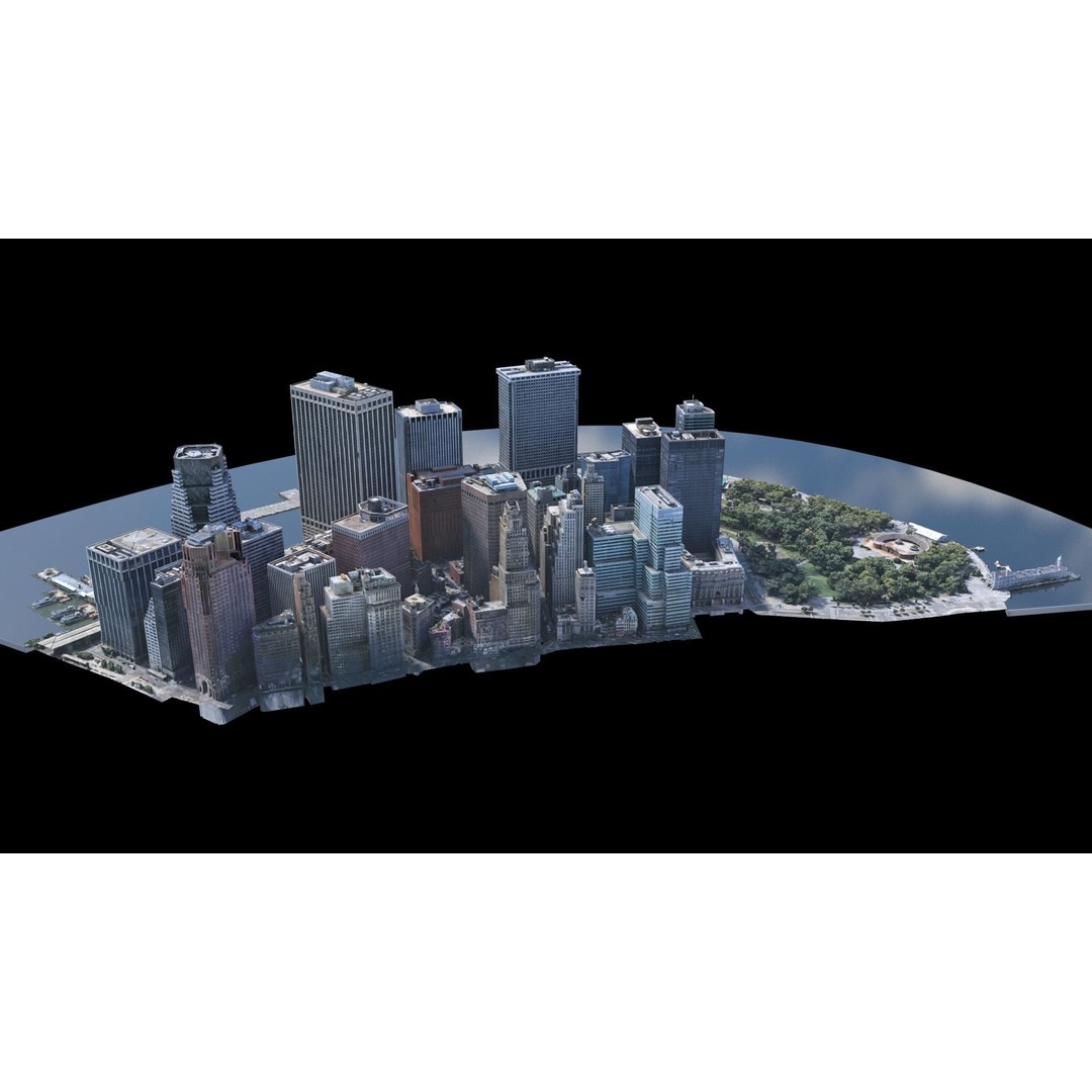 Lower Manhattan 3D Model – Low Poly Cityscape, FBX, OBJ - View 40