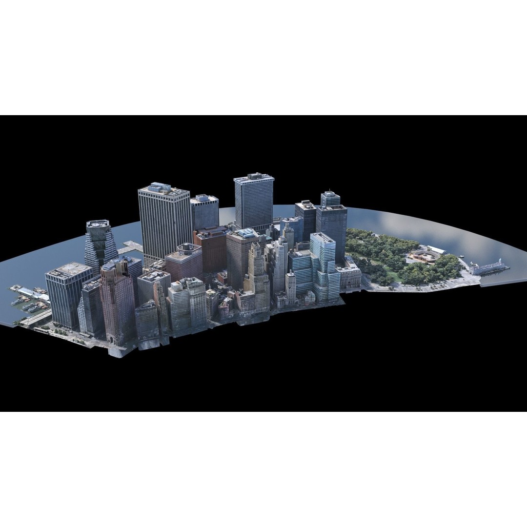 Lower Manhattan 3D Model – Low Poly Cityscape, FBX, OBJ - View 41